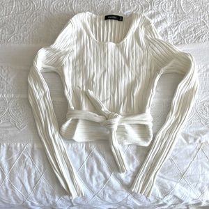 Super stretchy, lusciously flattering creamy white top